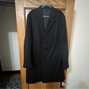 Uniqlo Wool Cashmere Chesterfield Coat, Size Large, Black